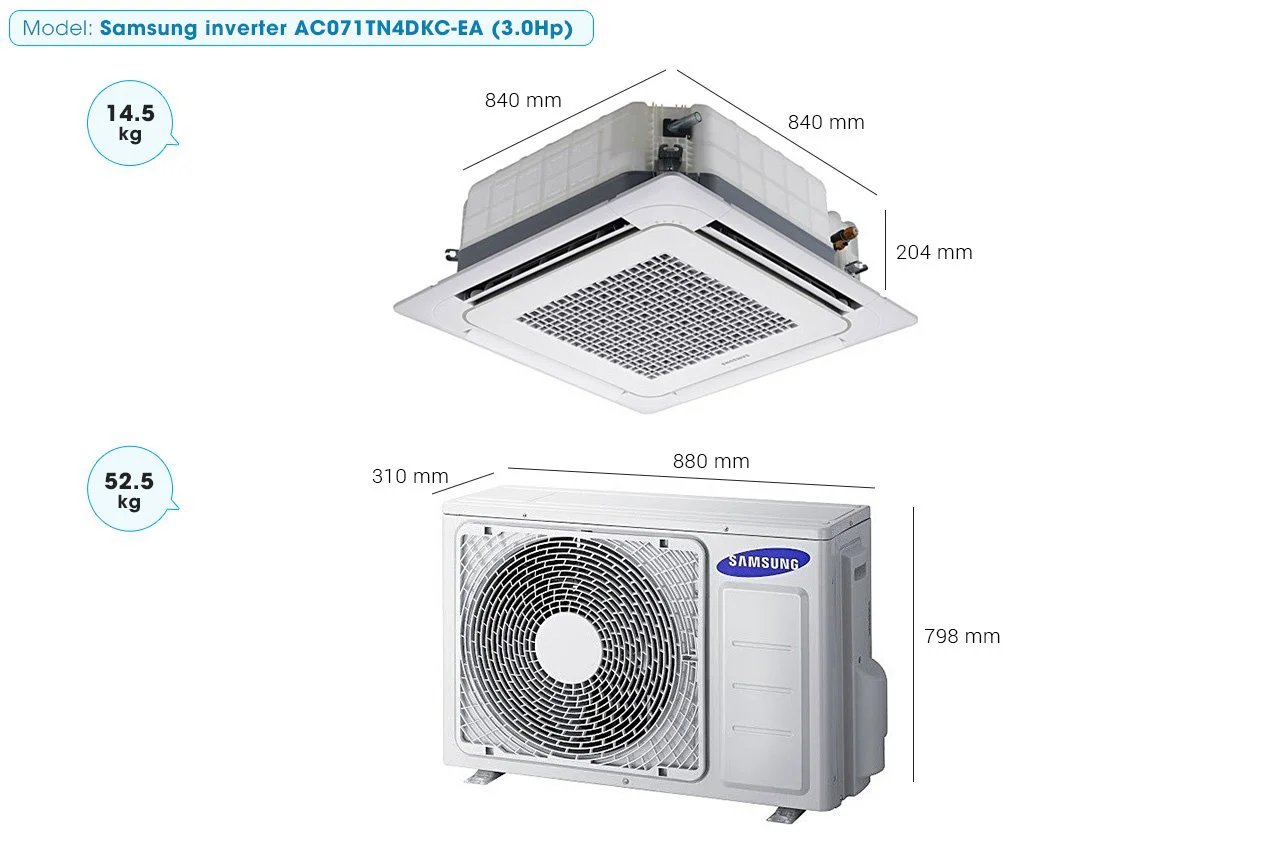 Điều hòa âm trần Samsung inverter 1 chiều 24000BTU AC071TN4DKC/EA