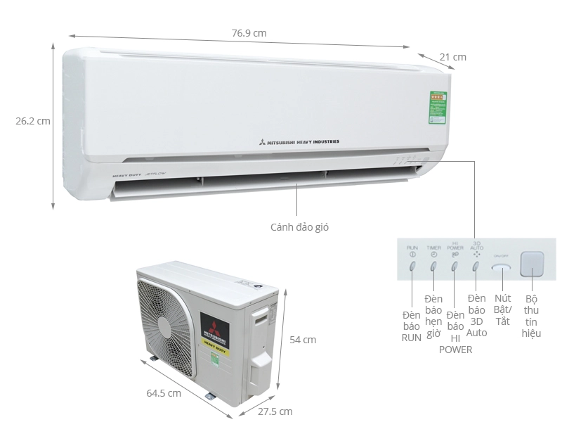 Điều hòa Mitsubishi Heavy 1 chiều 18000BTU SRK/SRC18CS-S5