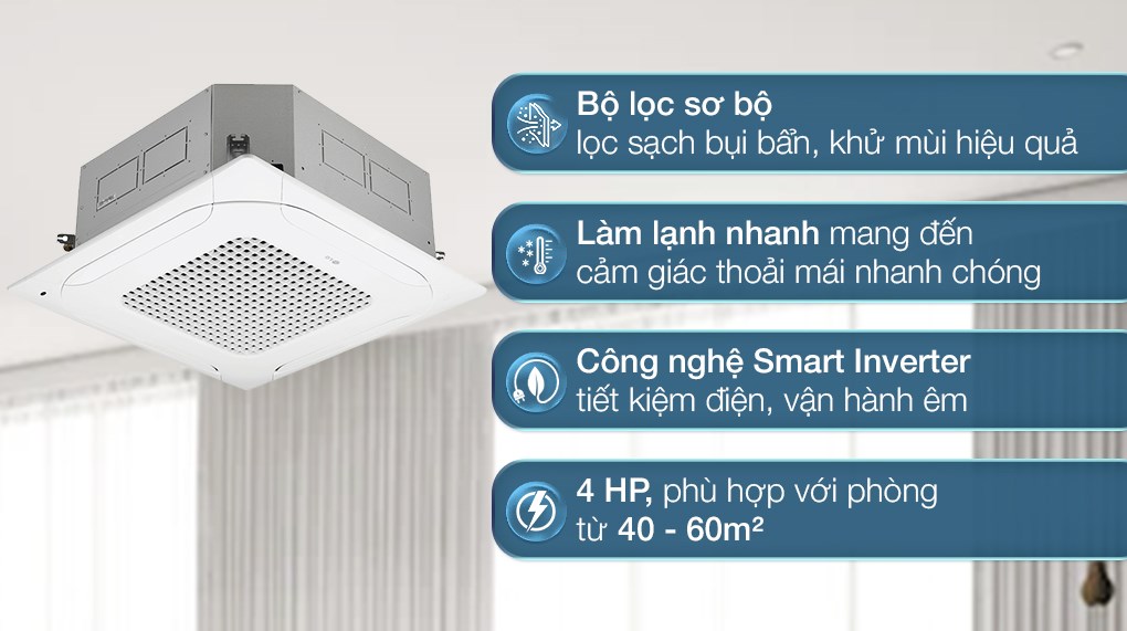 Giới thiệu về dòng điều hòa âm trần LG 4 hướng thổi