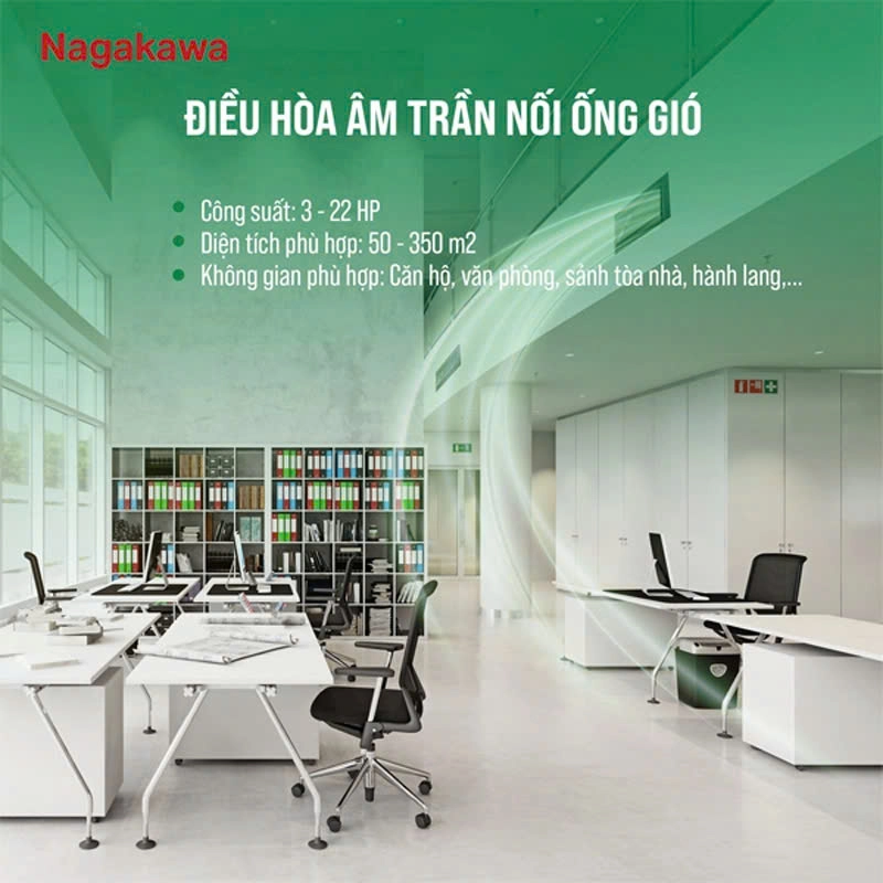 Điều hòa âm trần nối ống gió Nagakawa 