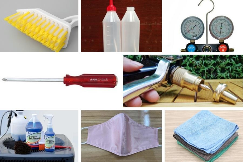 Điều hòa bị dơ cần vệ sinh sử dụng các dụng cụ