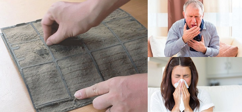 Điều hòa bị dơ rất ảnh hưởng đến sức khoẻ người dùng