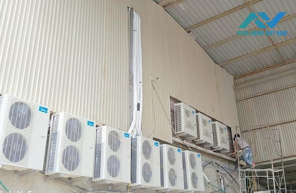Lắp đặt điều hoà âm trần casste cho nhà xưởng