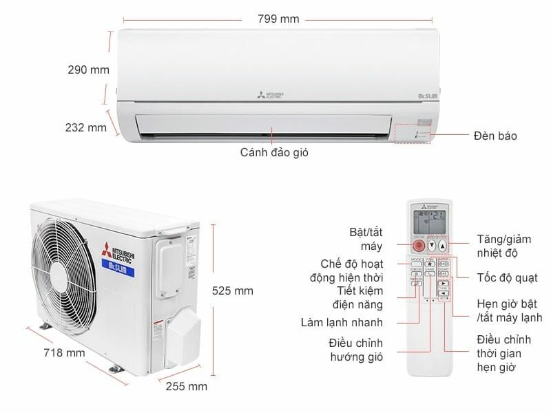Điều Hòa Mitsubishi Electric MS-HM35VA (12.283Btu)