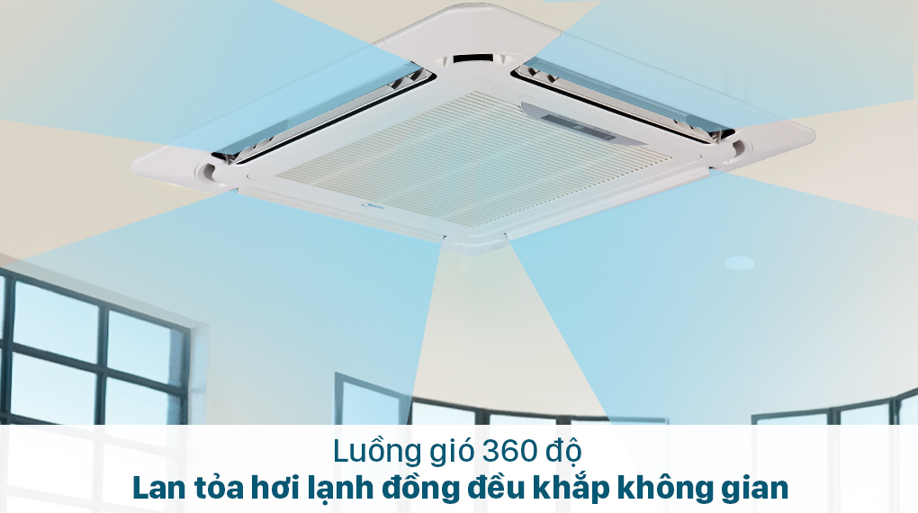 Máy lạnh âm trần Midea 2 HP MCD-18CRN8 - Luồng gió 360 độ